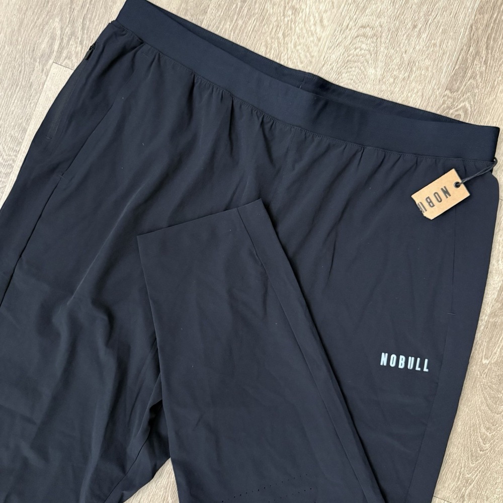 NWT NOBULL Performance Pants Joggers Men's 3XL Black Nylon Stretch Tapered